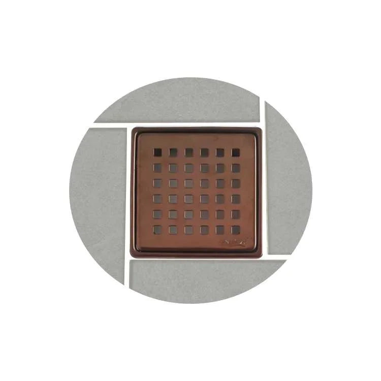 Sukar Line/9 10 x 10 Paslanmaz Kare Bronz Izgara Komple Çelik Çerçeveli Izgaralı Süzgeçler 1153-0031099-51 - Banyovit