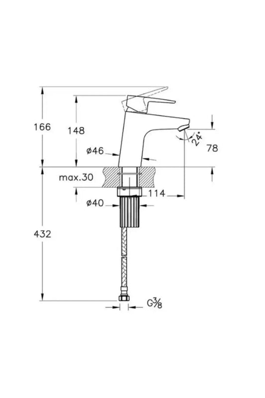 Artema Vitra Twist Round Lavabo Bataryası Armatürü A42969 - Banyovit