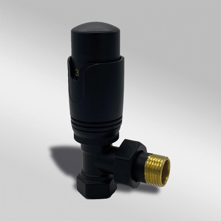 Edp Siyah Termostatik Radyatör Vanası Sıcaklık Kontrol 1/2" - Banyovit