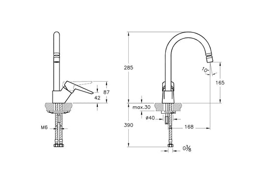 Artema Vitra Solid S Eviye Mutfak Bataryası Armatürü A42148