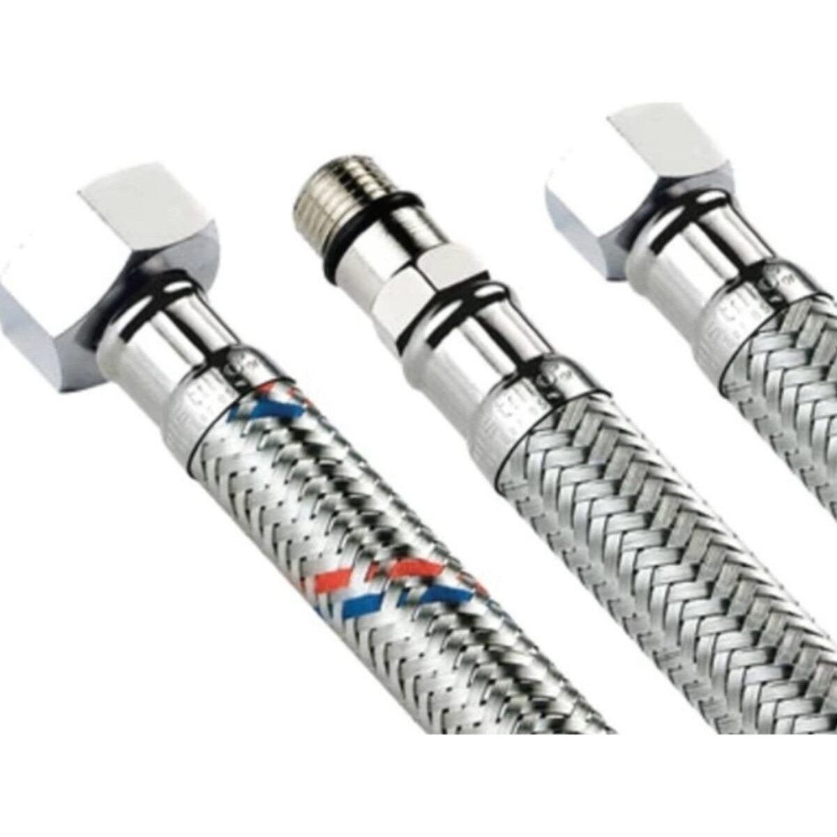 Batarya Musluk Bağlantı Hortumu Su Flexi Çelik Örgü 3/8-M10 - Banyovit