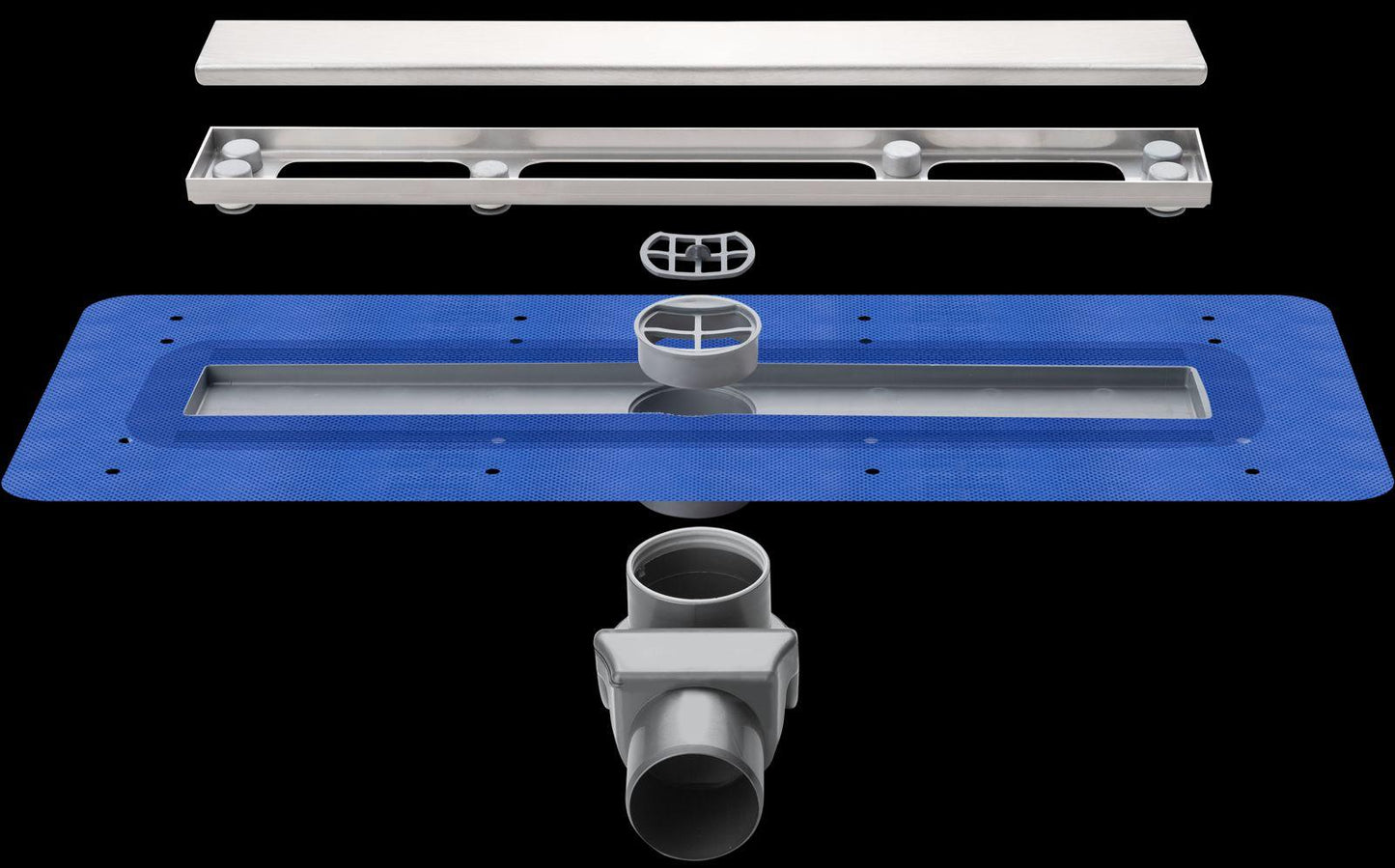 Sukar Line 2 Slim Komple Paslanmaz Plain Izgara Yalıtımlı Duş Kanalı - Banyovit