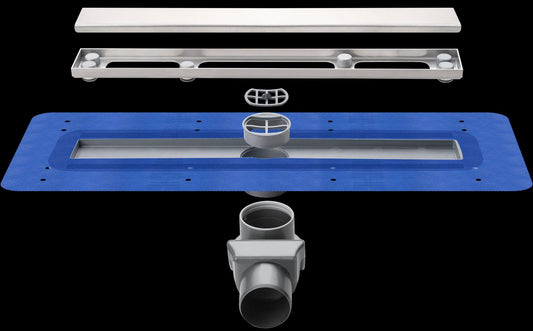 Sukar Line 2 Slim Komple Paslanmaz Plain Izgara Yalıtımlı Duş Kanalı - Banyovit