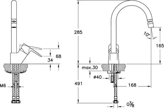 Artema Vitra Twist Round Mutfak Eviye Bataryası Armatürü A43404 - Banyovit
