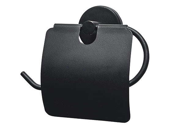 Creavit Drop Geniş Kapaklı Tuvalet Wc Kağıtlığı Mat Siyah DR27015S - Banyovit