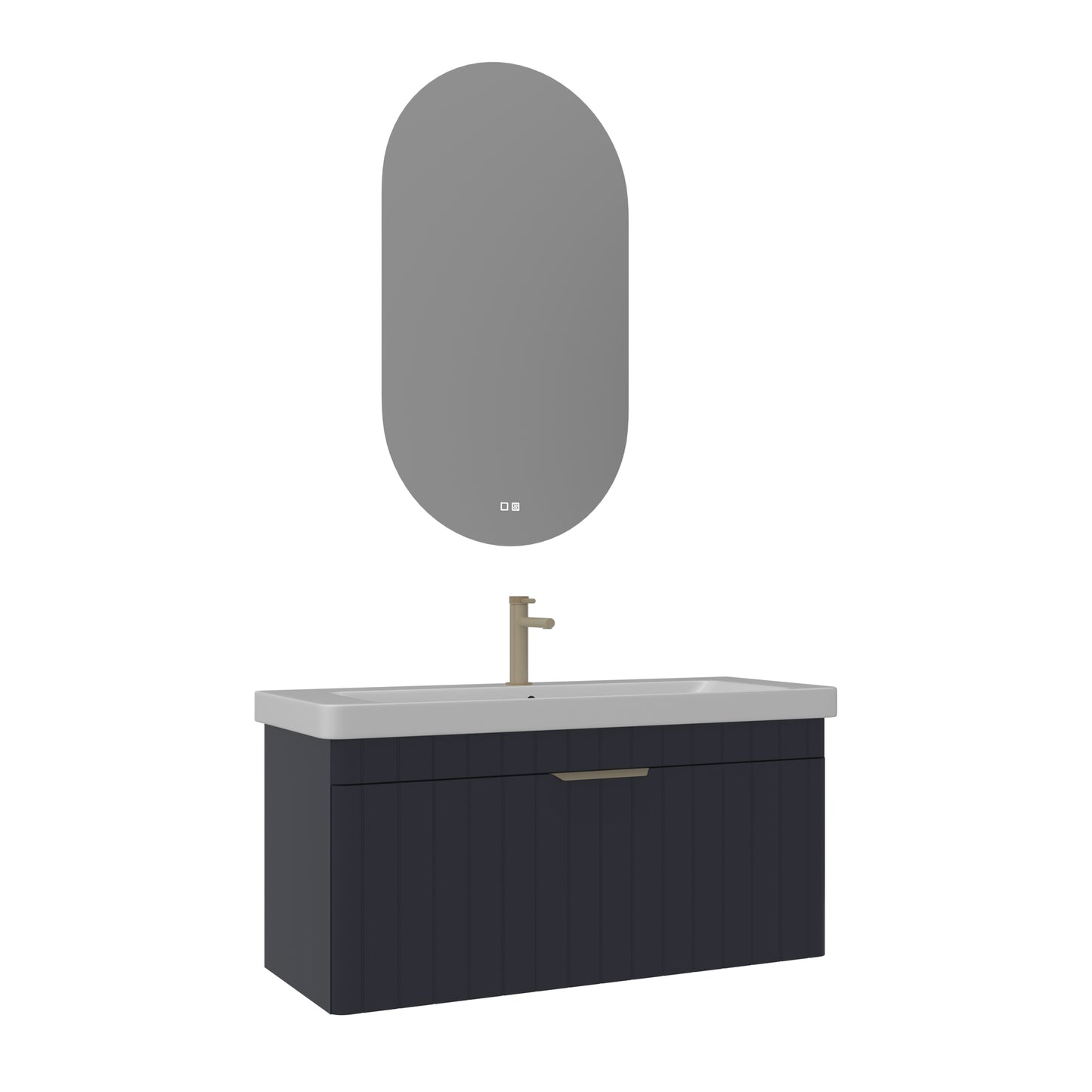 Orka Procida 105 cm Banyo Dolabı Takımı | Mat Lacivert