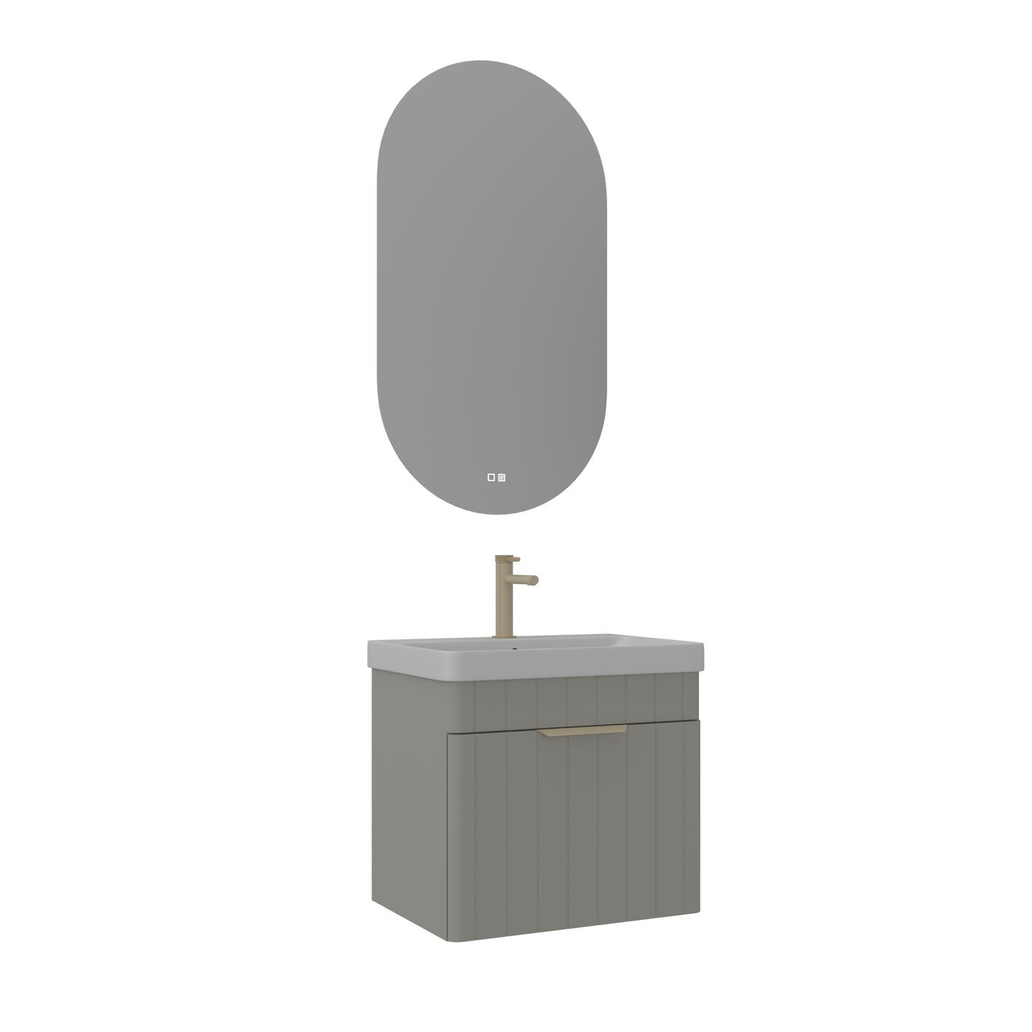 Orka Procida 60 cm Banyo Dolabı Takımı | Mat Kaşmir