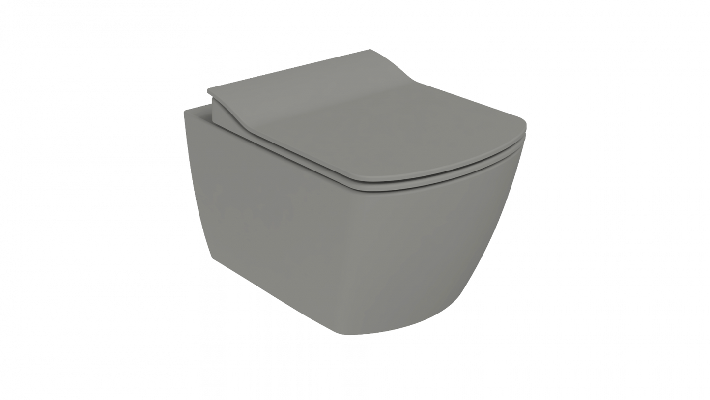 Creavit Elegant Rim-Off Kanalsız Asma Klozet Cool Grey EG321-00CG00E-0000