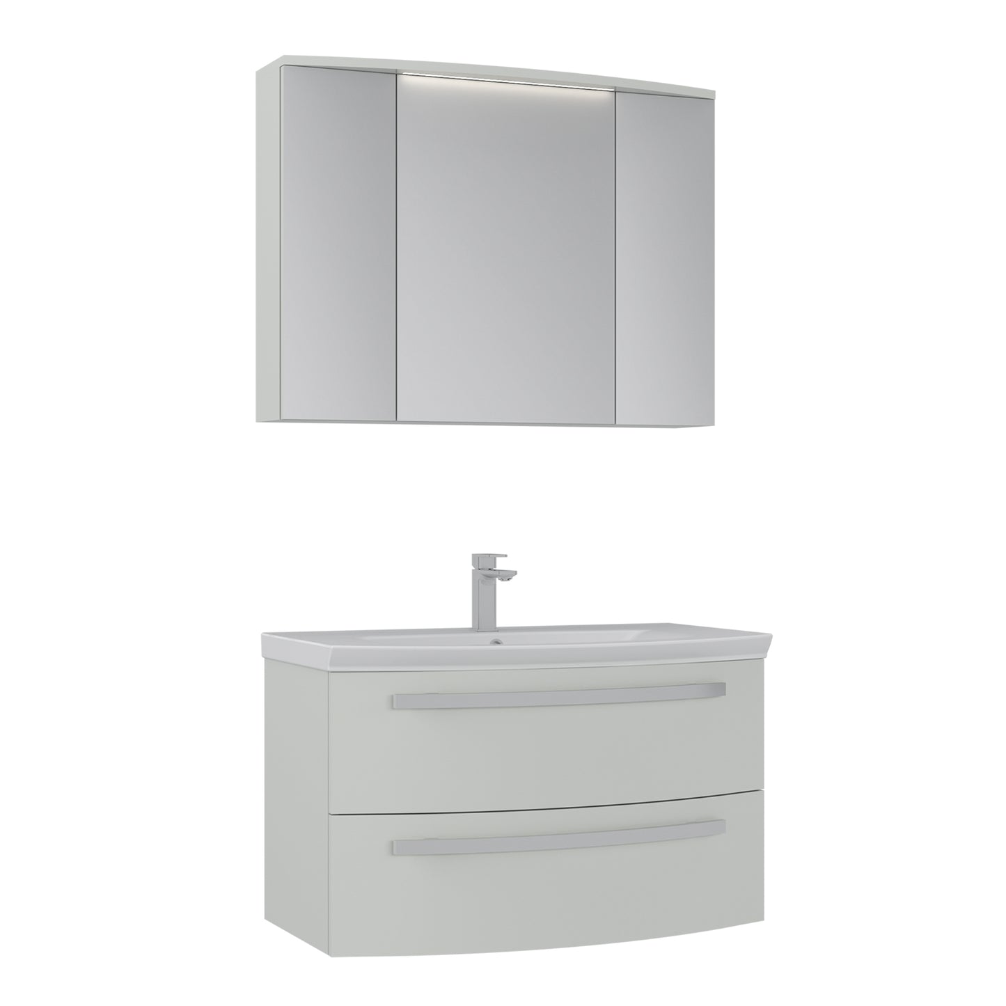 Orka Urla 90 cm Banyo Dolabı Takımı | Parlak Kaşmir