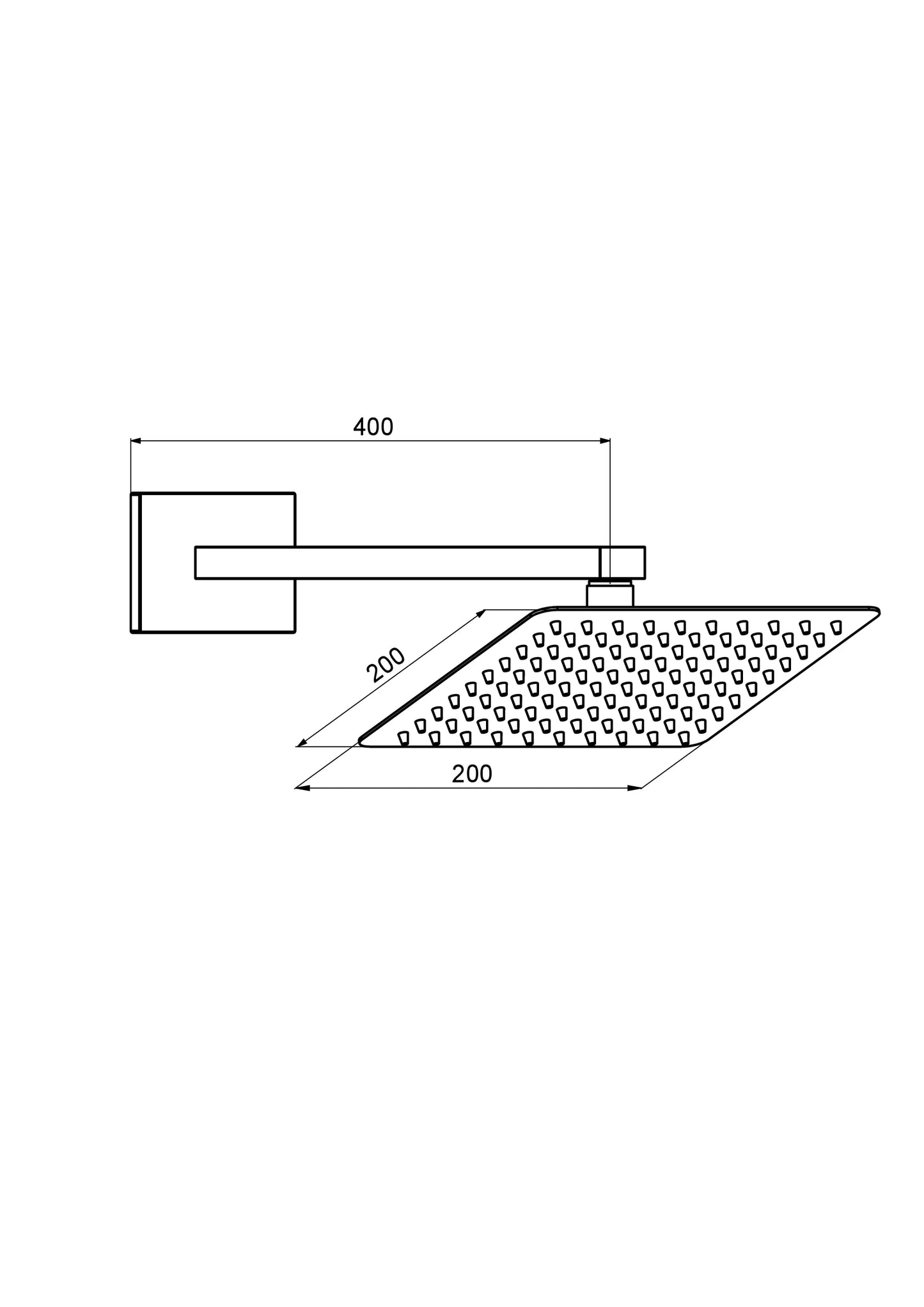 Ankastre Duş Seti (Duvardan 200X200) Rose Gold (Pvd) Ads27-R Gpd - Banyonline