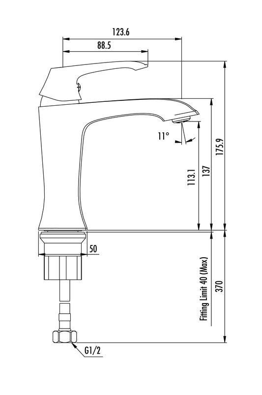 Creavit Avangart Lavabo Armatürü Bataryası Altın Gold AG1500G