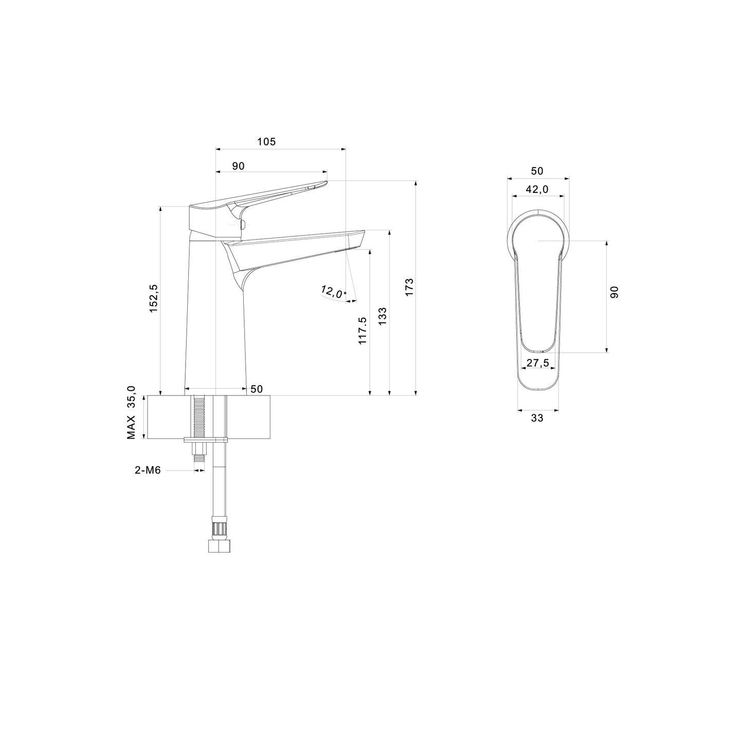 Creavit Bevel Lavabo Armatürü BV1500