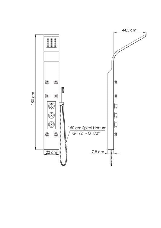 Duş Paneli Bambu Dsp06 Gpd - Banyonline