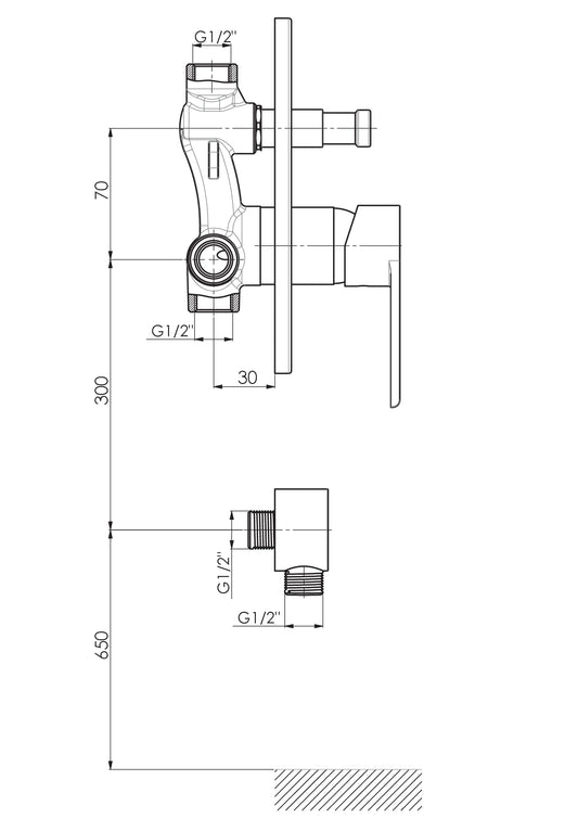 Atros Ankastre Kabin Bataryası Krom Mkb65 Gpd - Banyonline