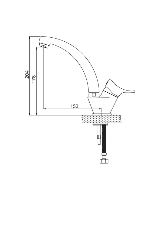 Florus Tek Gövde Lavabo Bataryası Krom Mtl170 Gpd - Banyonline