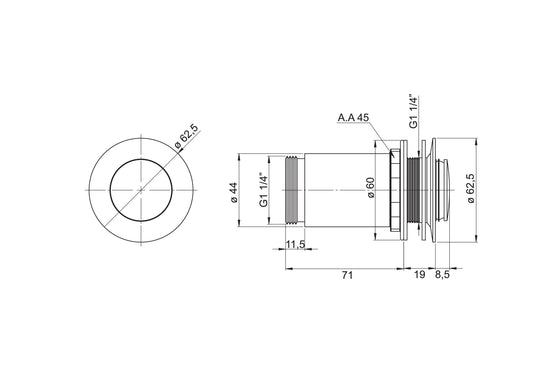 Pop-Up Ünitesi (Basmalı-Lux) Krom Pup03 Gpd - Banyonline