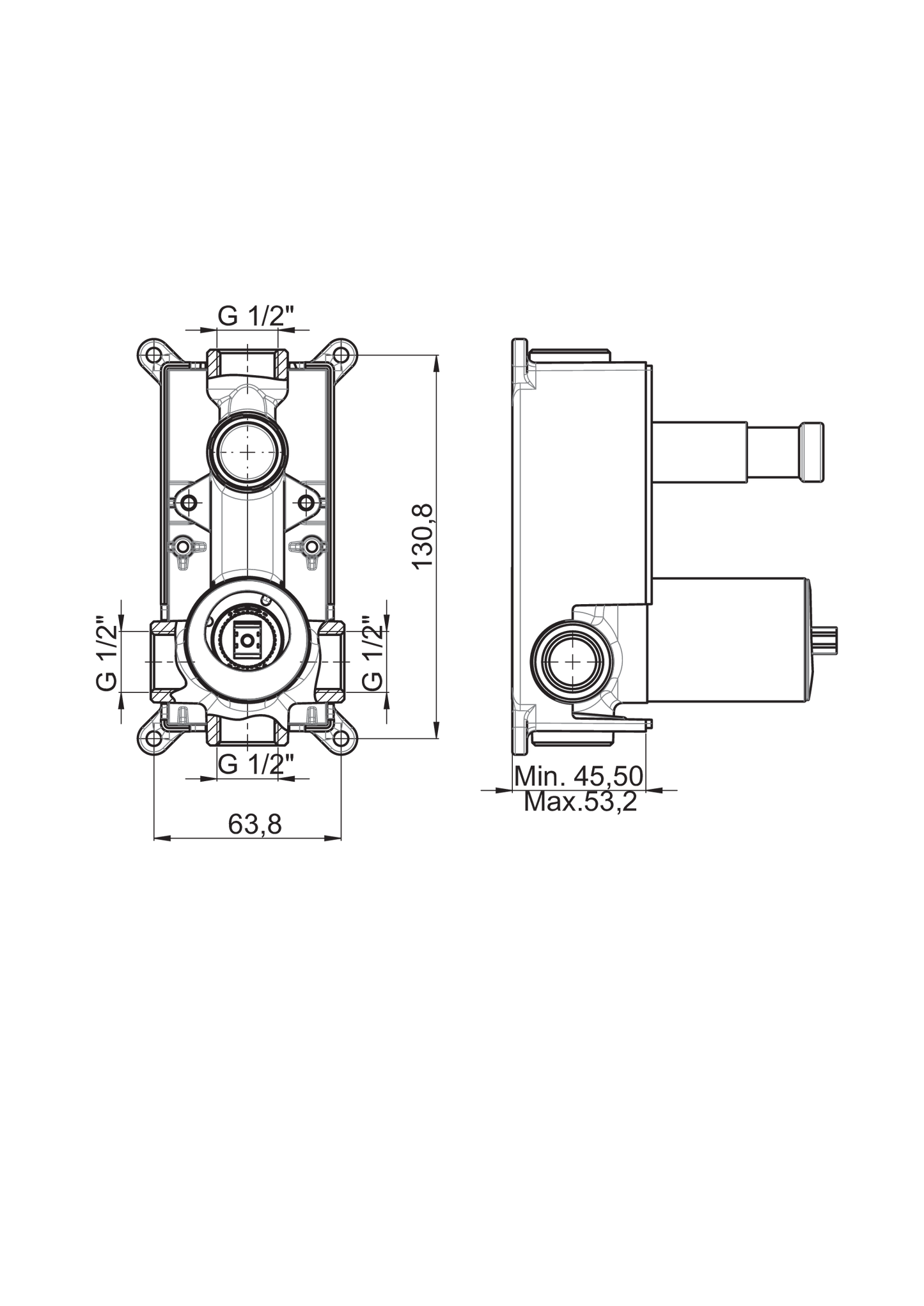 Ø35 Ankastre Batarya Sıva Altı Grubu Sag12 Gpd - Banyonline