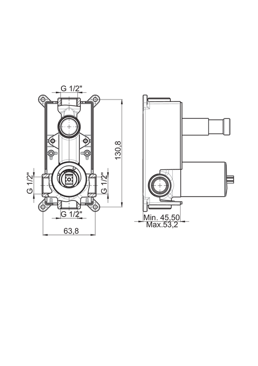 Ø35 Ankastre Batarya Sıva Altı Grubu Sag12 Gpd - Banyonline