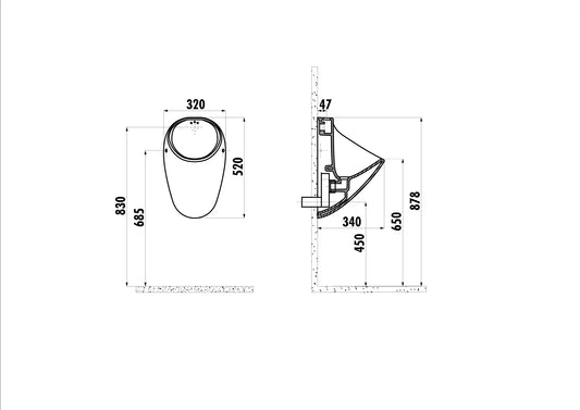 Creavit Üstten Su Girişli Pisuvar TP635