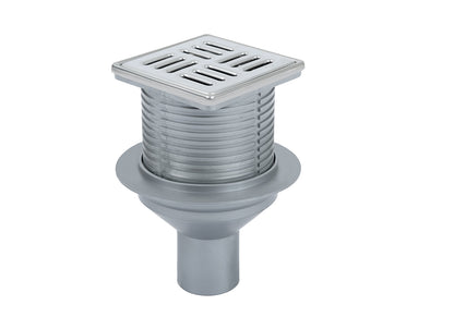 Sukar Line/15 10x10 cm Paslanmaz Çelik Çerçeveli Alttan Çıkışlı Süzgeç Seti