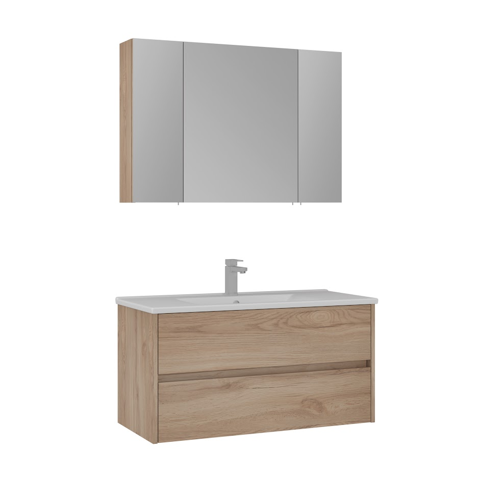 Orka Side 100 cm Çekmeceli Banyo Dolabı Takımı | Legnano