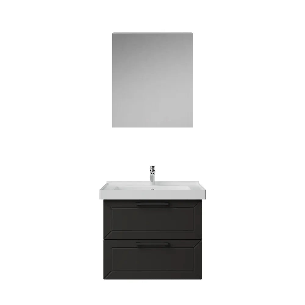 Creavit D20 Lake Çekmeceli Banyo Dolabı | 65-80-100 cm | Yuvarlak / Kare / Dolaplı Ayna Seçenekli