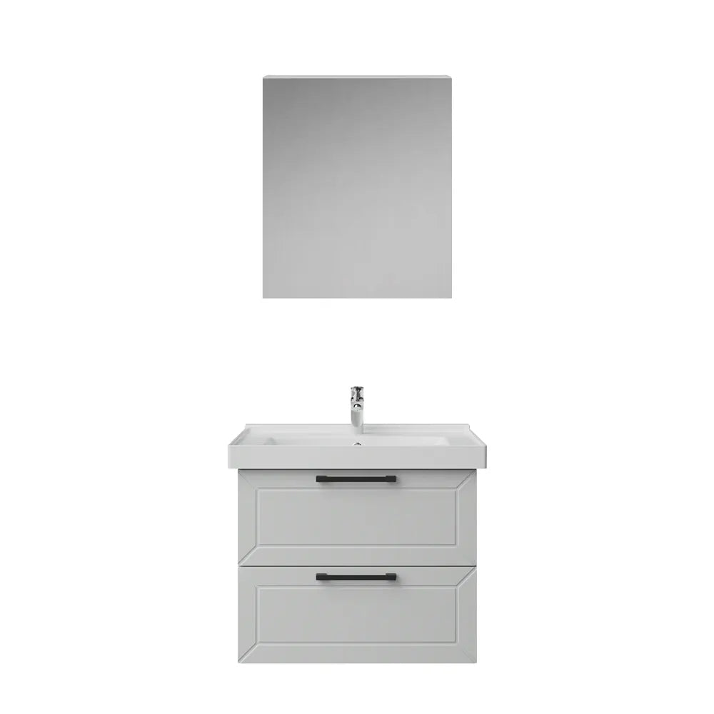 Creavit D20 Lake Çekmeceli Banyo Dolabı | 65-80-100 cm | Yuvarlak / Kare / Dolaplı Ayna Seçenekli