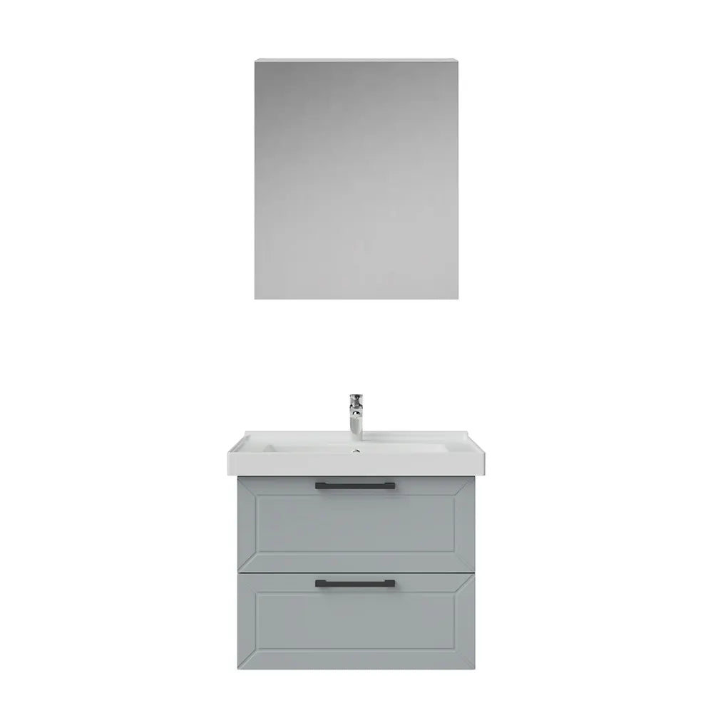 Creavit D20 Lake Çekmeceli Banyo Dolabı | 65-80-100 cm | Yuvarlak / Kare / Dolaplı Ayna Seçenekli