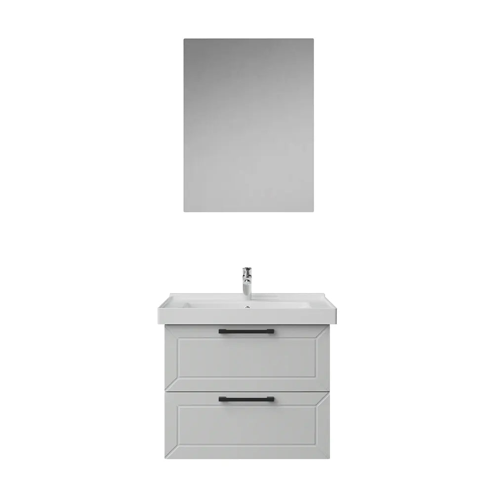 Creavit D20 Lake Çekmeceli Banyo Dolabı | 65-80-100 cm | Yuvarlak / Kare / Dolaplı Ayna Seçenekli