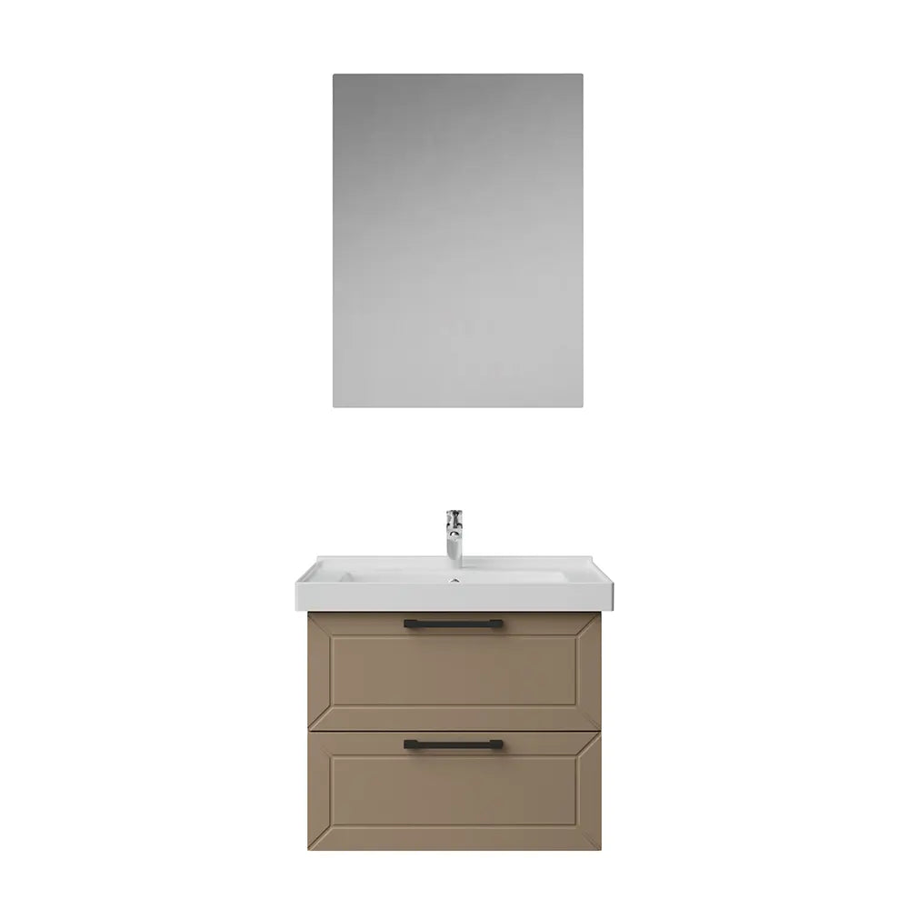 Creavit D20 Lake Çekmeceli Banyo Dolabı | 65-80-100 cm | Yuvarlak / Kare / Dolaplı Ayna Seçenekli