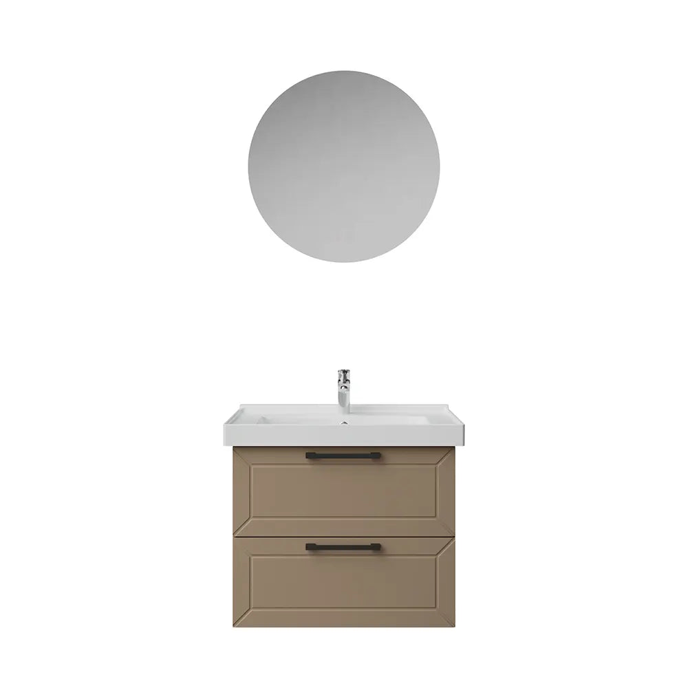 Creavit D20 Lake Çekmeceli Banyo Dolabı | 65-80-100 cm | Yuvarlak / Kare / Dolaplı Ayna Seçenekli