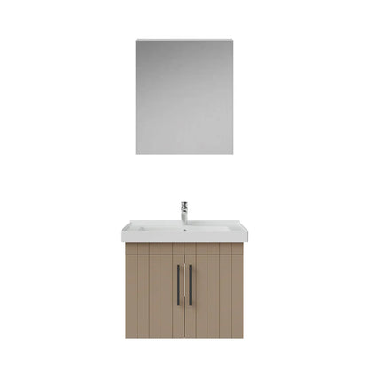 Creavit D20 Lake Çizgili Kapaklı Banyo Dolabı | 65-80-100 cm | Yuvarlak / Kare / Dolaplı Ayna Seçenekli