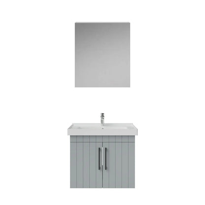 Creavit D20 Lake Çizgili Kapaklı Banyo Dolabı | 65-80-100 cm | Yuvarlak / Kare / Dolaplı Ayna Seçenekli