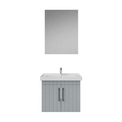 Creavit D20 Lake Çizgili Kapaklı Banyo Dolabı | 65-80-100 cm | Yuvarlak / Kare / Dolaplı Ayna Seçenekli