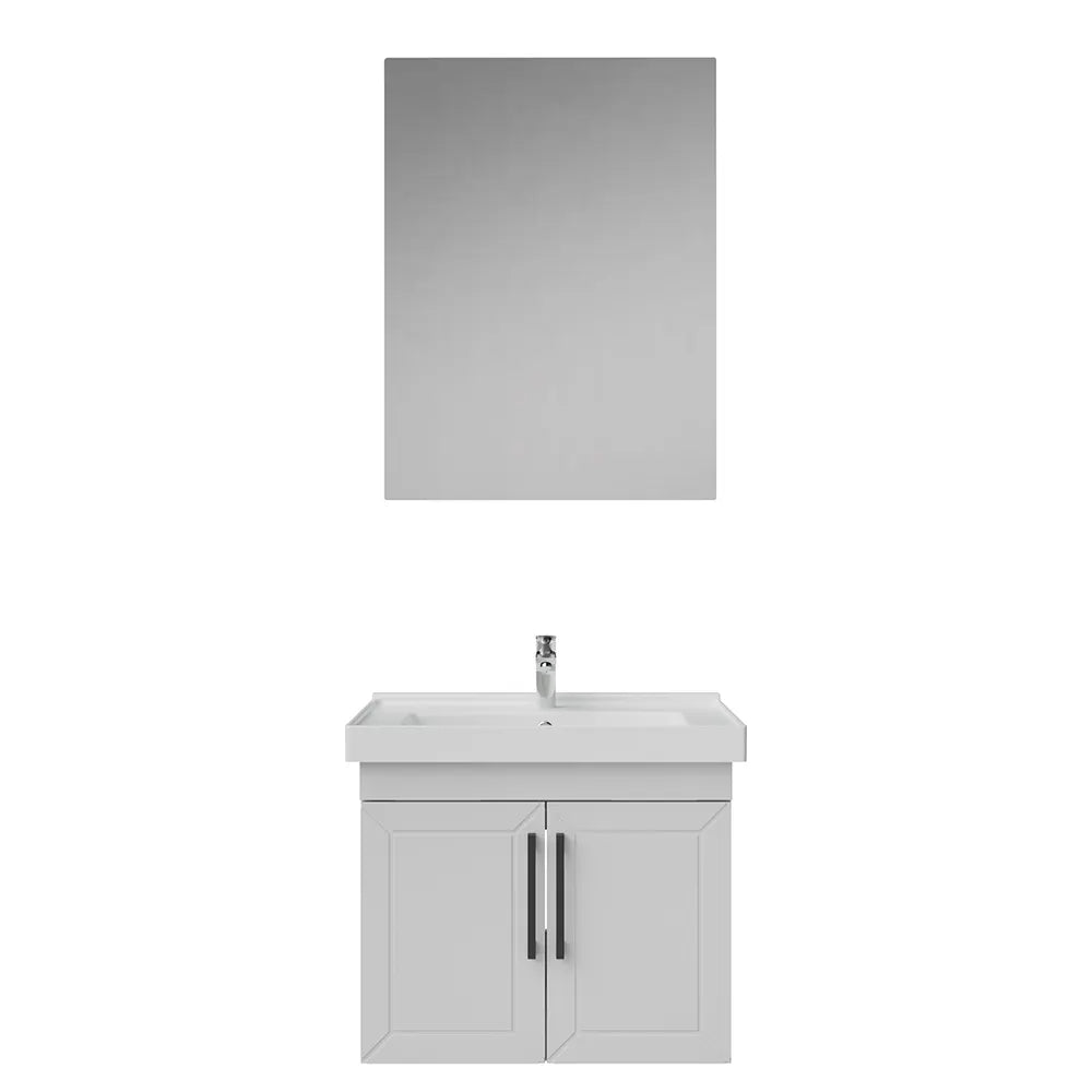 Creavit D20 Lake Desenli Kapaklı Banyo Dolabı | 65-80-100 cm | Yuvarlak / Kare / Dolaplı Ayna Seçenekli