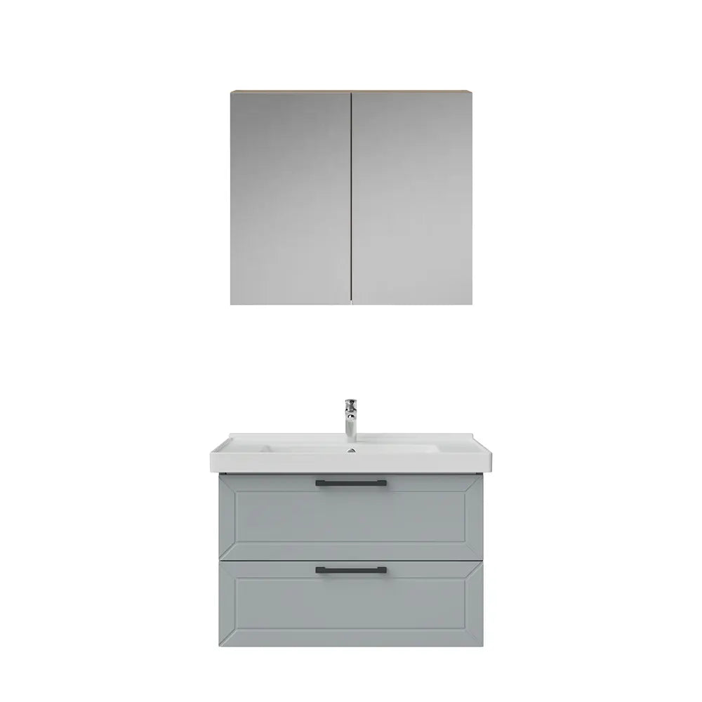 Creavit D20 Lake Çekmeceli Banyo Dolabı | 65-80-100 cm | Yuvarlak / Kare / Dolaplı Ayna Seçenekli