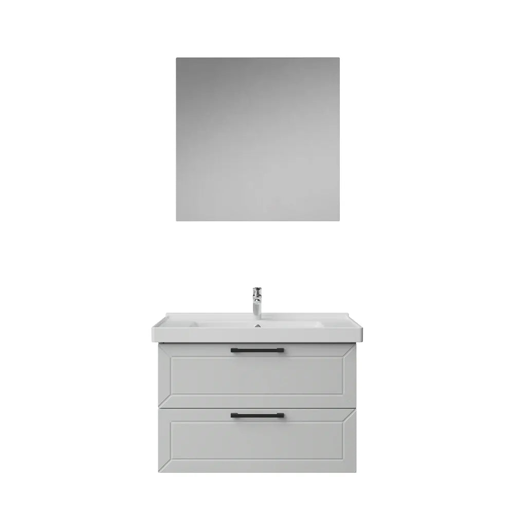 Creavit D20 Lake Çekmeceli Banyo Dolabı | 65-80-100 cm | Yuvarlak / Kare / Dolaplı Ayna Seçenekli