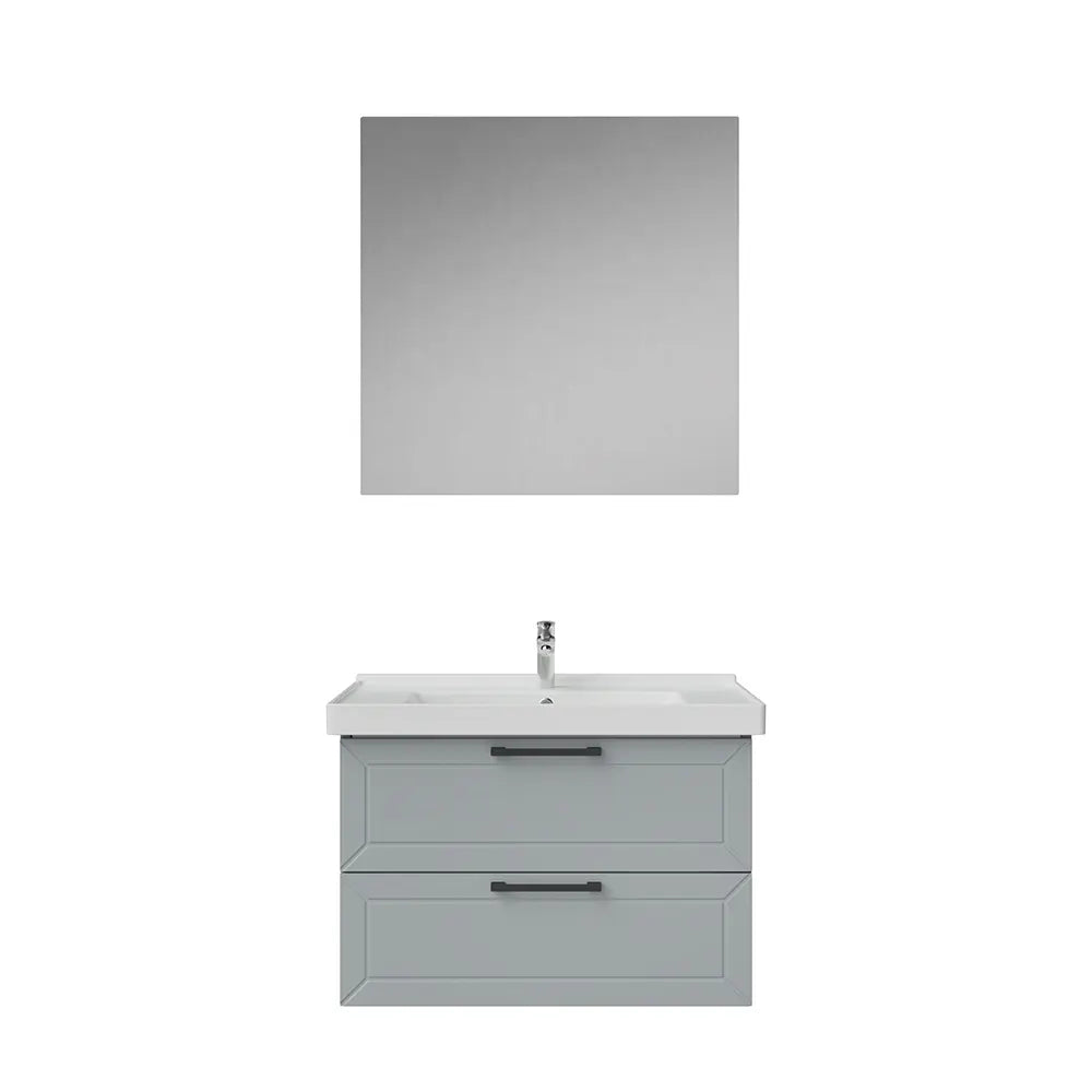 Creavit D20 Lake Çekmeceli Banyo Dolabı | 65-80-100 cm | Yuvarlak / Kare / Dolaplı Ayna Seçenekli