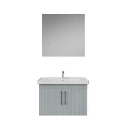 Creavit D20 Lake Çizgili Kapaklı Banyo Dolabı | 65-80-100 cm | Yuvarlak / Kare / Dolaplı Ayna Seçenekli