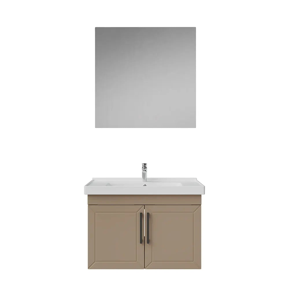 Creavit D20 Lake Desenli Kapaklı Banyo Dolabı | 65-80-100 cm | Yuvarlak / Kare / Dolaplı Ayna Seçenekli