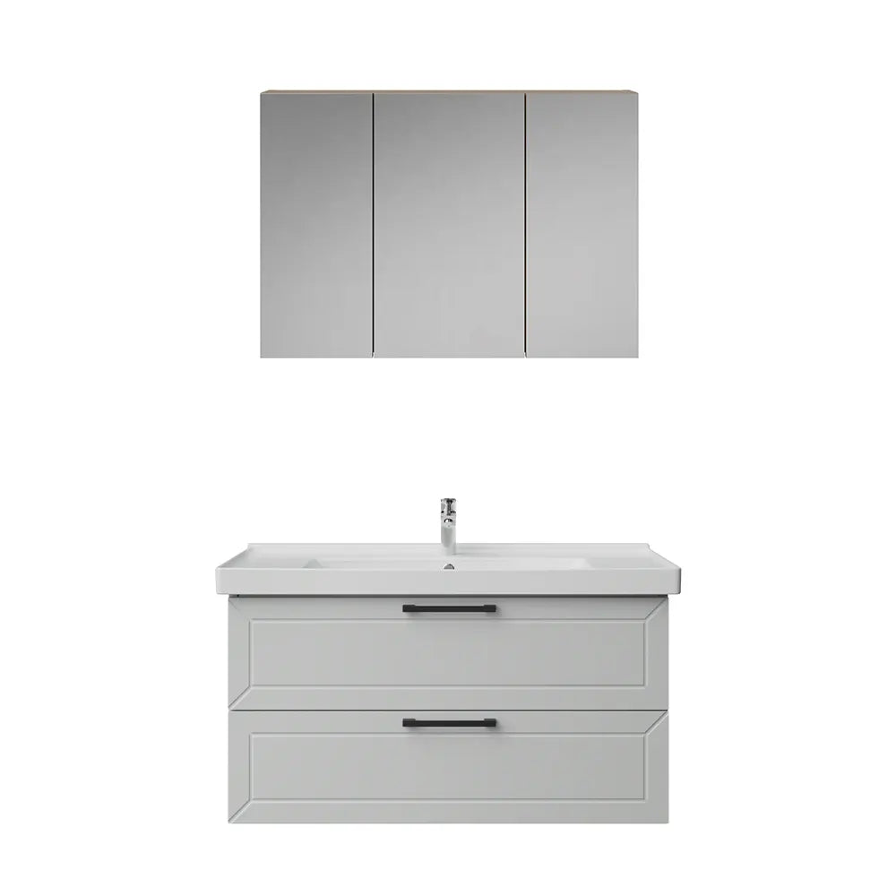 Creavit D20 Lake Çekmeceli Banyo Dolabı | 65-80-100 cm | Yuvarlak / Kare / Dolaplı Ayna Seçenekli