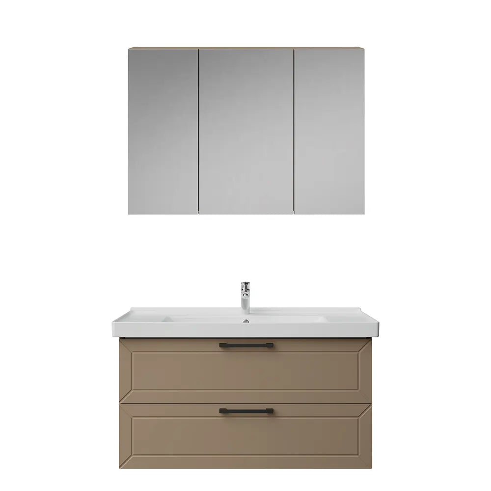 Creavit D20 Lake Çekmeceli Banyo Dolabı | 65-80-100 cm | Yuvarlak / Kare / Dolaplı Ayna Seçenekli