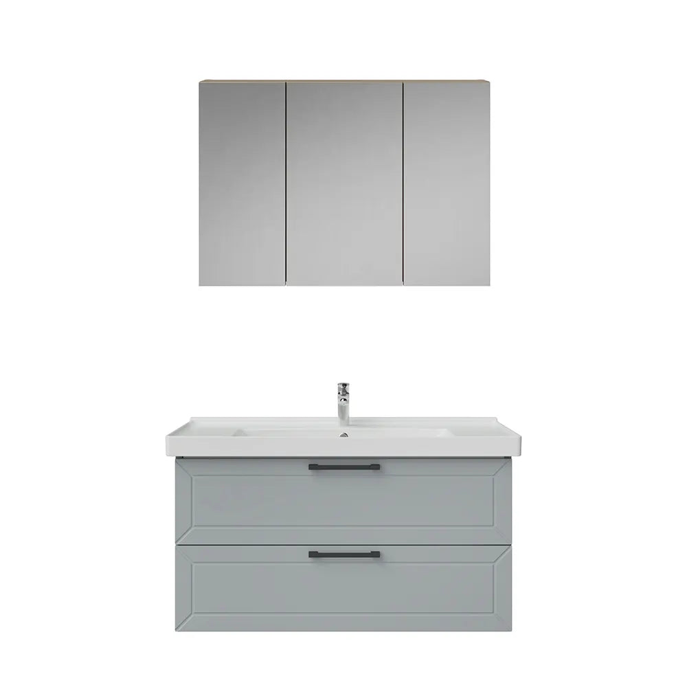 Creavit D20 Lake Çekmeceli Banyo Dolabı | 65-80-100 cm | Yuvarlak / Kare / Dolaplı Ayna Seçenekli