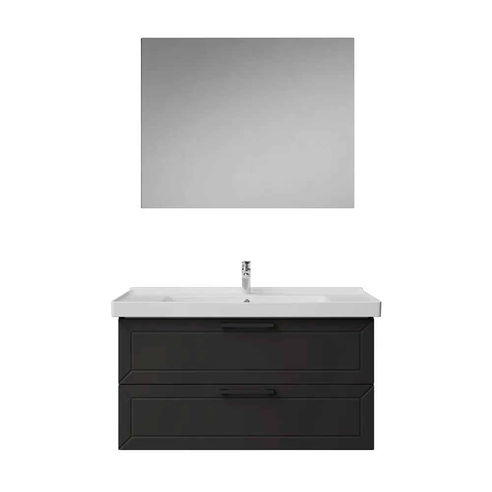 Creavit D20 Lake Çekmeceli Banyo Dolabı | 65-80-100 cm | Yuvarlak / Kare / Dolaplı Ayna Seçenekli