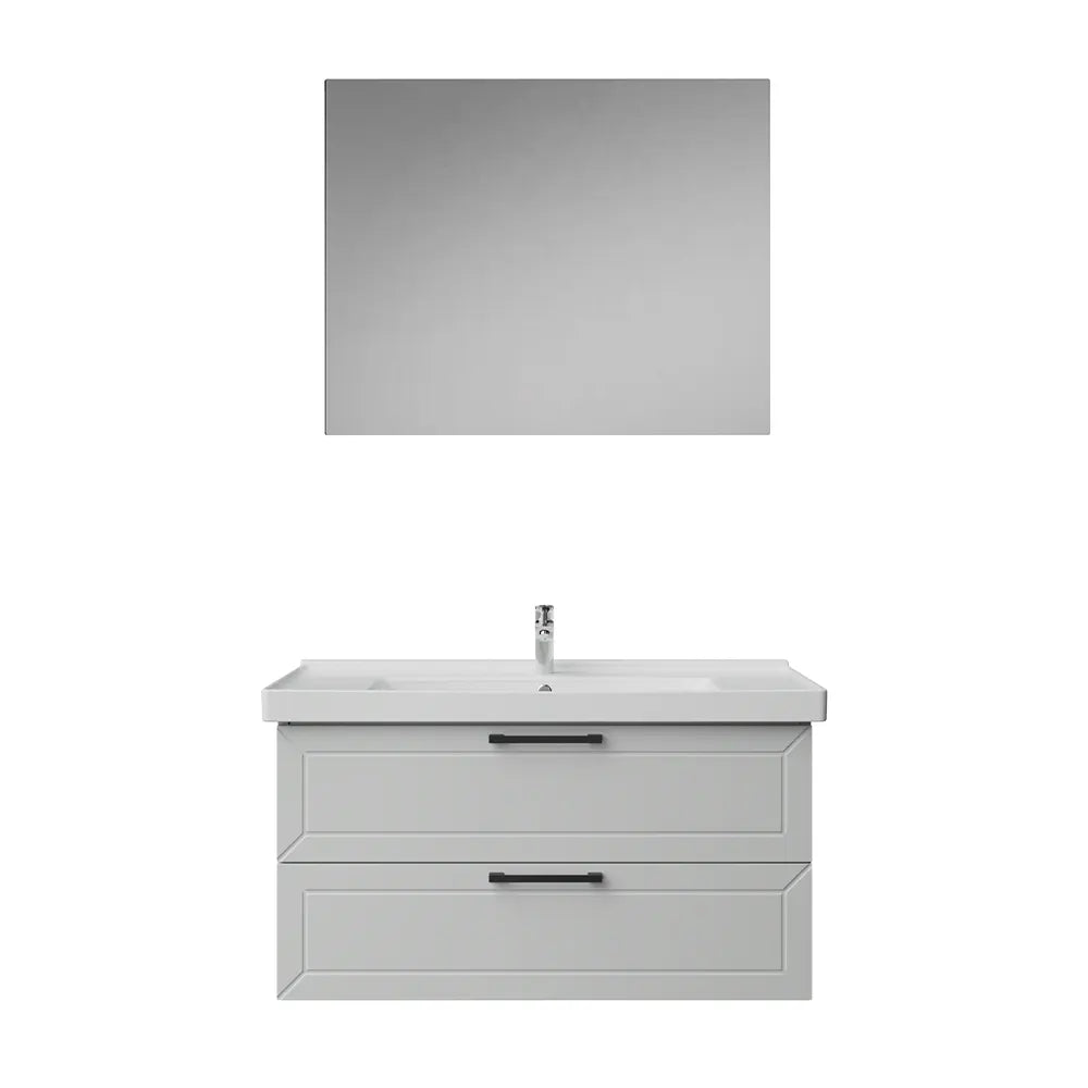 Creavit D20 Lake Çekmeceli Banyo Dolabı | 65-80-100 cm | Yuvarlak / Kare / Dolaplı Ayna Seçenekli