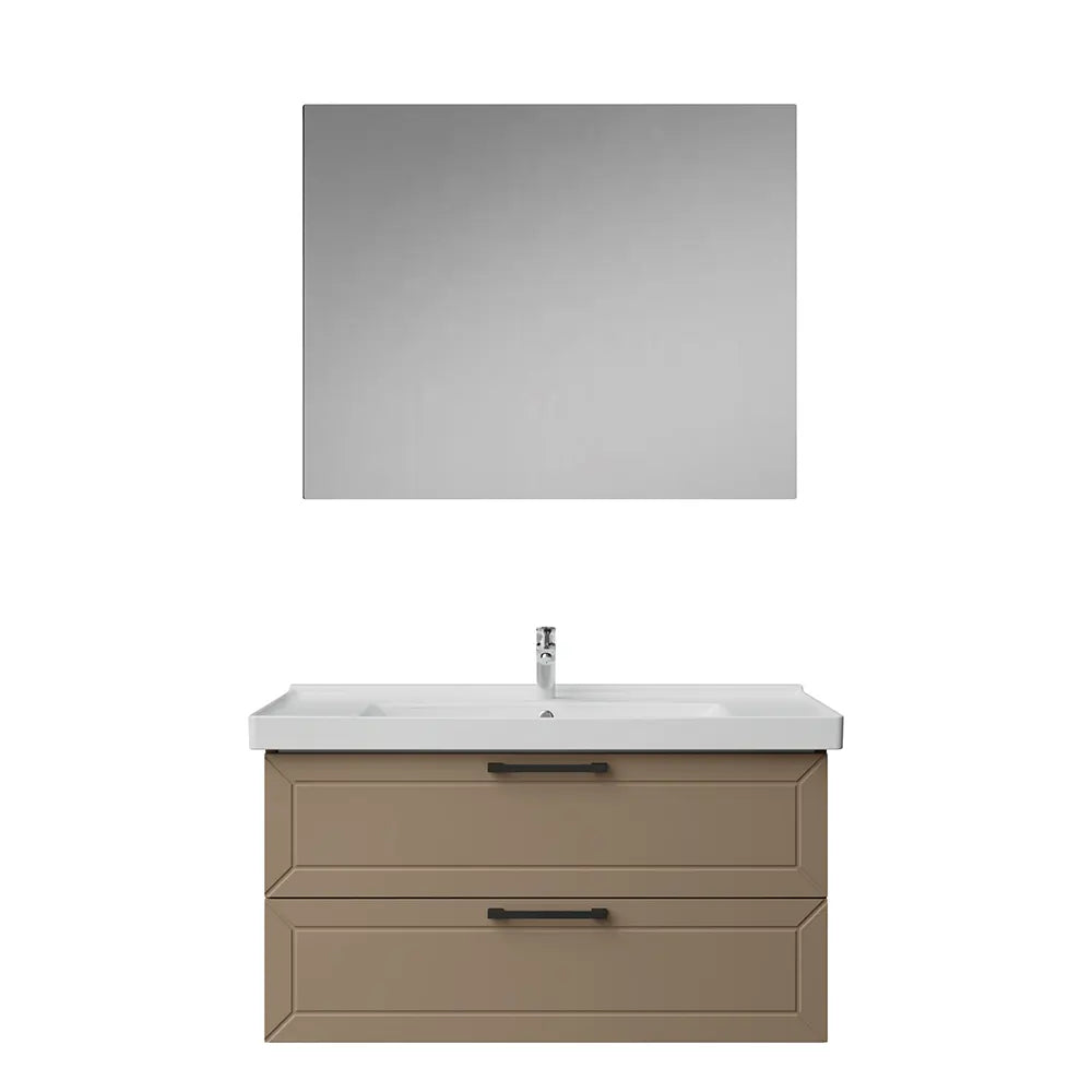 Creavit D20 Lake Çekmeceli Banyo Dolabı | 65-80-100 cm | Yuvarlak / Kare / Dolaplı Ayna Seçenekli