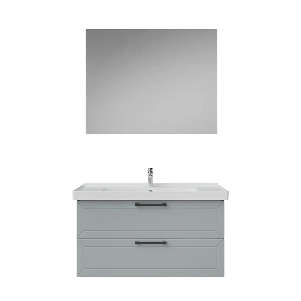 Creavit D20 Lake Çekmeceli Banyo Dolabı | 65-80-100 cm | Yuvarlak / Kare / Dolaplı Ayna Seçenekli