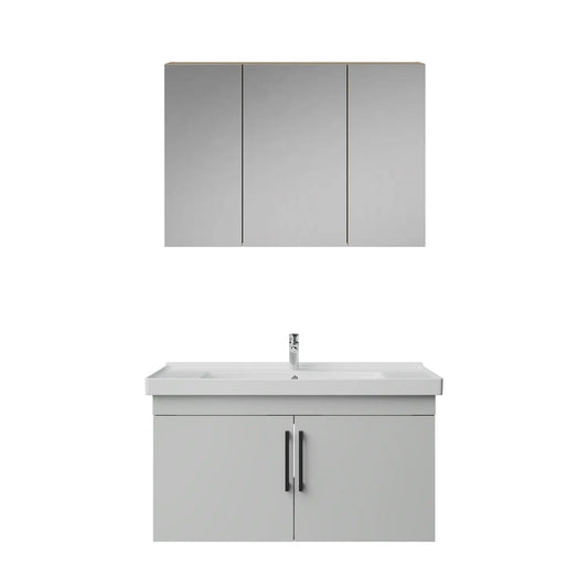 Creavit D20 Melamin Kapaklı Banyo Dolabı | 65-80-100 cm | Yuvarlak / Kare / Dolaplı Ayna Seçenekli