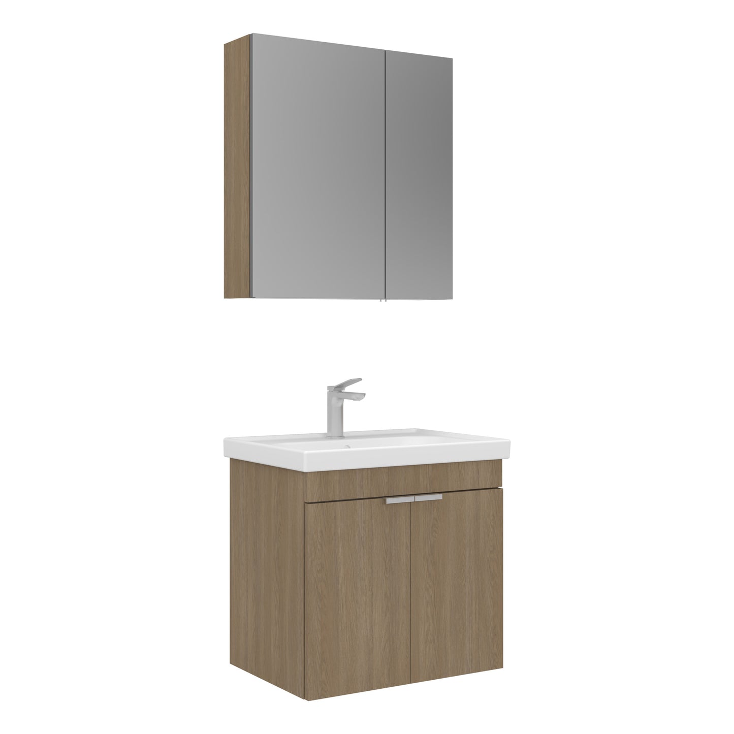 Orka Desna 60 cm Banyo Dolabı Takımı | Ayna Dolaplı | Budva