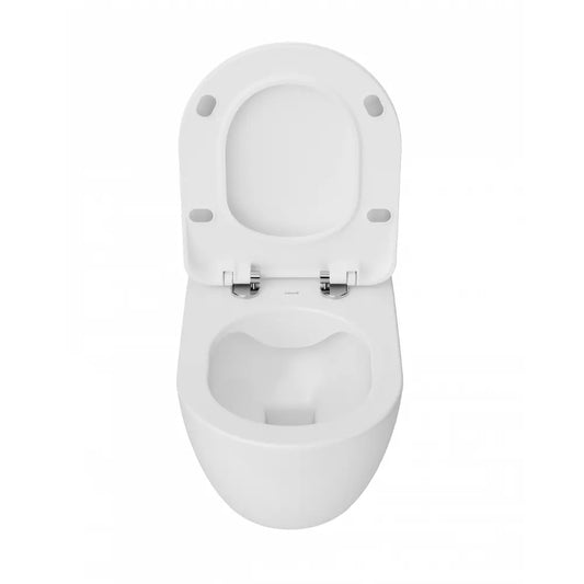 Creavit Beyaz Kanalsız Rim-Off  Asma Klozet Seti (FE322-00CB00E-0000) + Creavit Duck Beyaz Yavaş Kapanan Droplast Klozet Kapağı (KC0903.02.0000E)